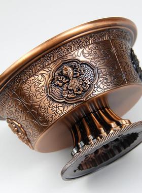 新款水供赞巴拉 合金藏式黄财神藏传八吉祥水供杯五路财神摆件