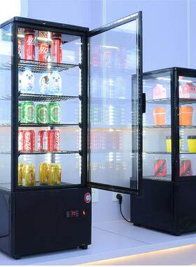 冷藏保鲜展示柜酒水蛋糕甜品饮料立式小冷柜风冷除雾四面玻璃展柜
