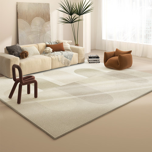 优选法式客厅地毯奶油卧室床边毯侘寂风简约沙发茶几毯日式地垫高 - 图0