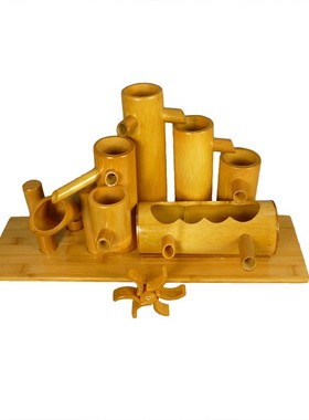 优选惊鹿僧都 竹子流水器 鱼缸装饰造景鱼缸过滤器循环水摆件 竹