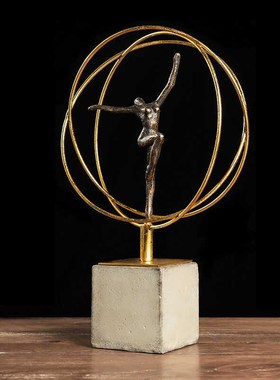 优选艺术健身体操人物抽象雕塑创意个性客厅办公室样板房间装饰品