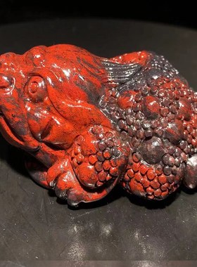 优选桂林鸡血玉貔貅金蟾犀牛精品挂件摆件手把件招财转运男女送礼