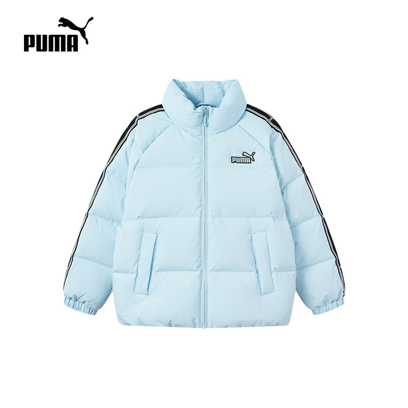 PUMA彪马童装羽绒服冬季新款中大女童时尚加厚保暖短款面包服外套