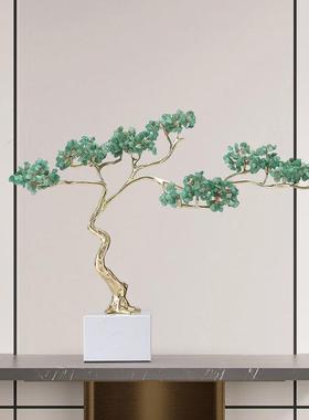 紫祥东来玄关摆件水晶发财树客厅电视柜装饰家居饰品乔迁新居送礼