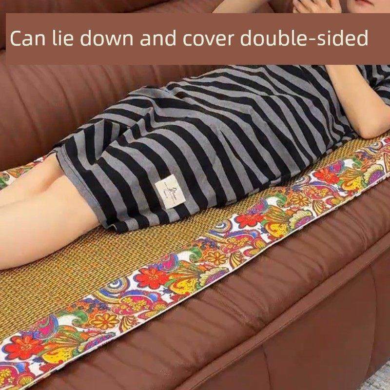 【透气清凉】藤垫可作席毯、双面艾绒靠垫、全身艾草夏日沙发毯,淘宝优惠券,粉丝福利购,淘宝优惠卷