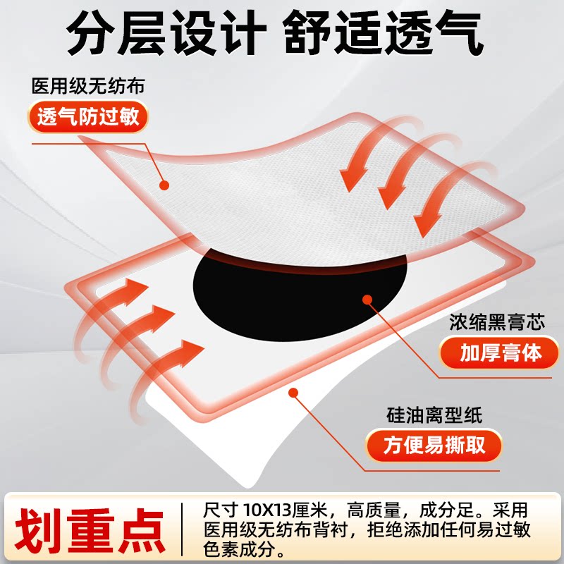 元明太极膏颈椎肩周专用磁疗贴软组织损伤膏药贴跌打腰脱贴膏黑膏