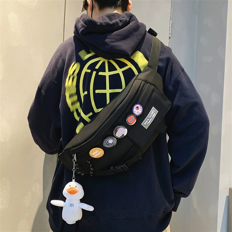 Large Capacity Men's Crossbody Sports Bag Oxford Textile