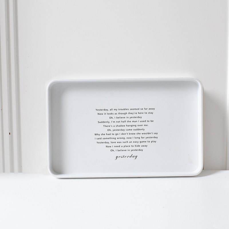 加厚密胺长方形北欧水杯托盘茶盘家用客厅甜品水果盘子ins收纳盘,淘宝优惠券,粉丝福利购,淘宝优惠卷