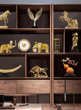 新中式办公室高端摆件高档轻奢家居客厅书房电视柜酒柜装饰工艺品