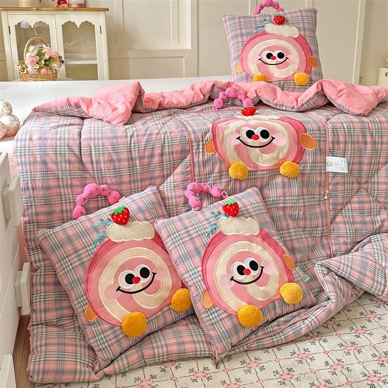 优选车载用蛋糕卷全棉抱枕被子两用学生宿舍办公室午睡枕头毯子二,淘宝优惠券,粉丝福利购,淘宝优惠卷