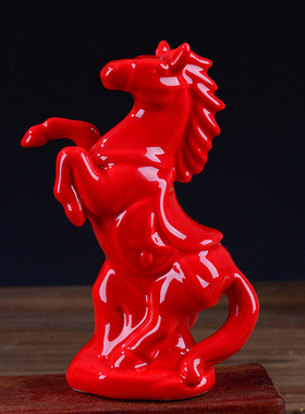 优选红色小号陶瓷十二生肖老鼠牛虎兔龙蛇马羊猴鸡狗猪摆件瓷器风