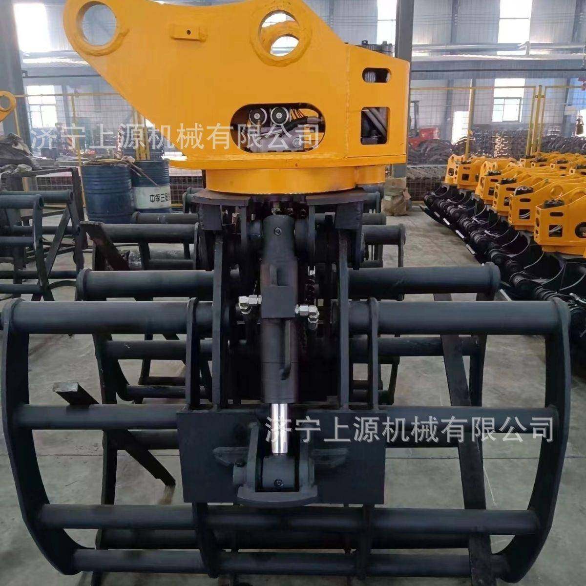 挖掘机属具抱抓多功能液压草捆夹工地废铁石头旋转挖机抓木器,淘宝优惠券,粉丝福利购,淘宝优惠卷