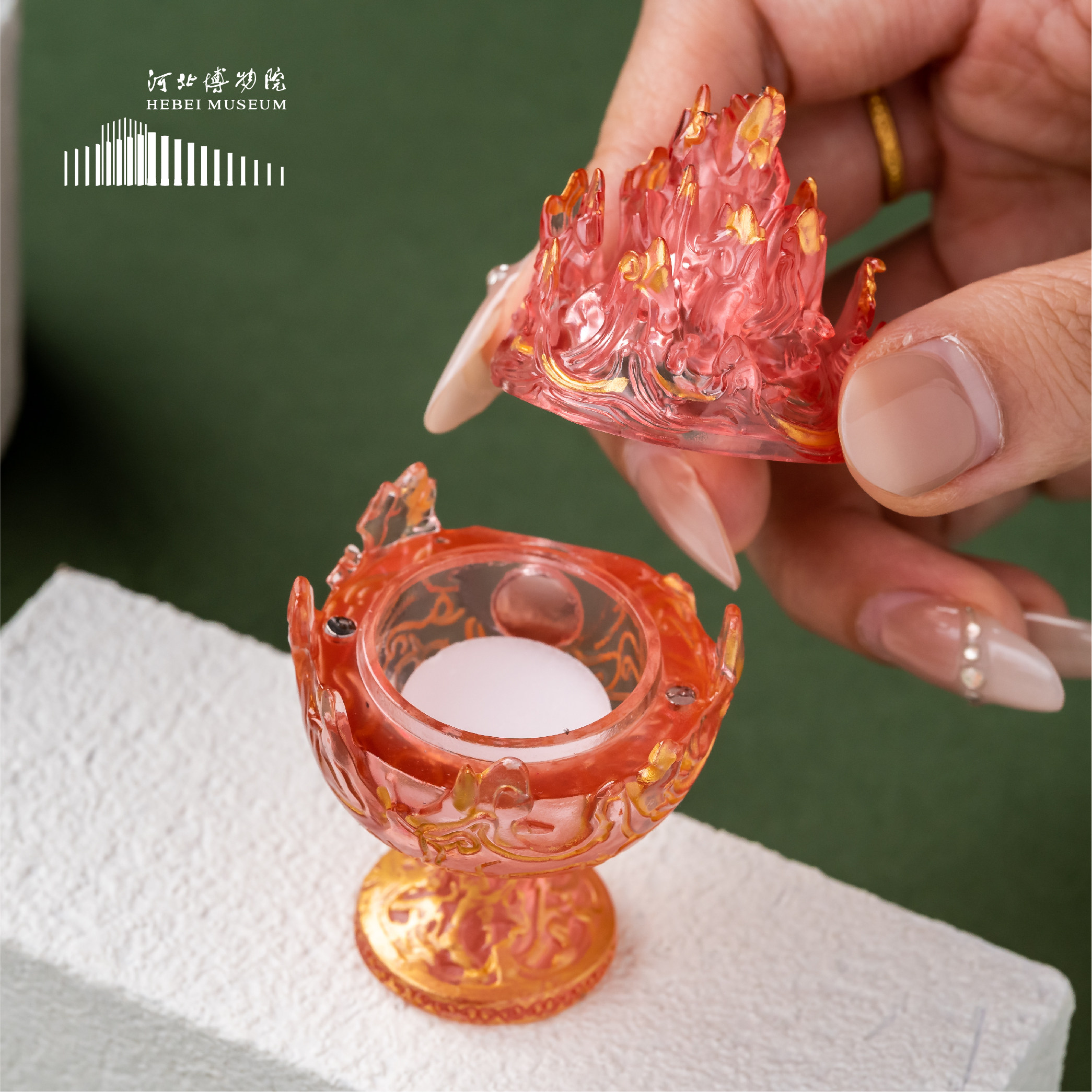 河北博物院博山炉文创冰箱贴香薰磁吸树脂香氛磁贴2025新款冰箱贴