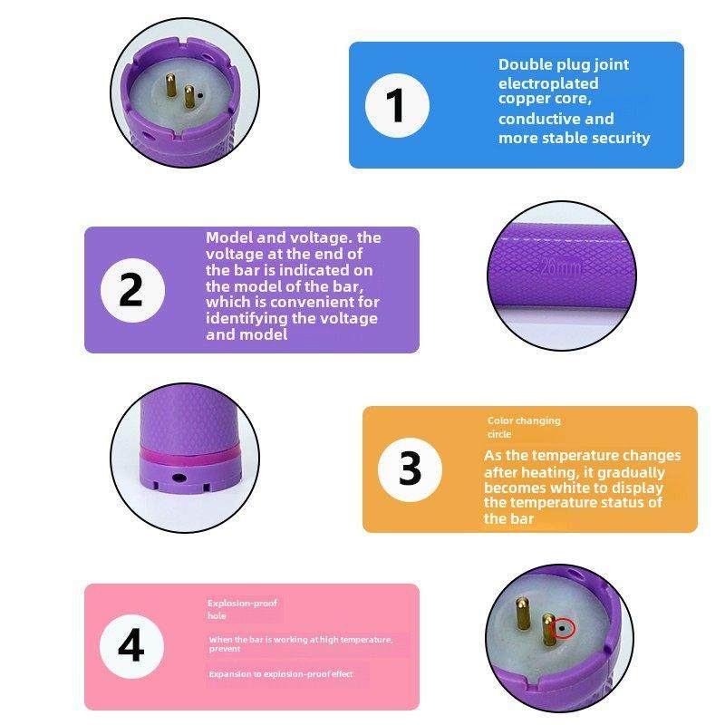 热烫发棒24V新彩色双数字酒吧升级美发工具标准11厘米卷发烫发棒,淘宝优惠券,粉丝福利购,淘宝优惠卷