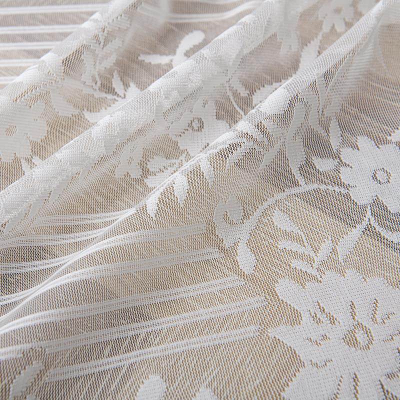 法式轻奢蕾丝窗帘纱帘百叶纱窗纱花卉条纹阳台纱隔断客厅飘窗白纱,淘宝优惠券,粉丝福利购,淘宝优惠卷