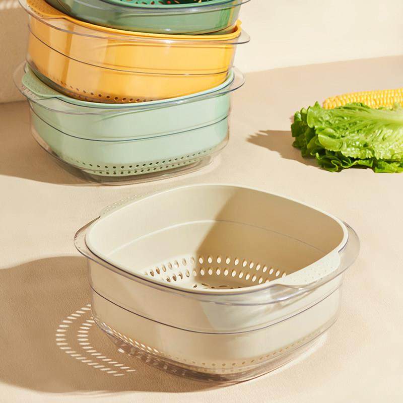 2025新款双层洗菜盆沥水篮厨房客厅茶几家用菜篮子水果盘洗菜篮子,淘宝优惠券,粉丝福利购,淘宝优惠卷