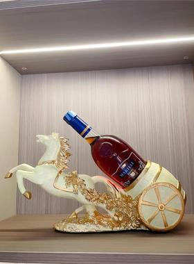 轻奢高档创意客厅玄关家用斜放葡萄酒架子酒柜装饰品马红酒架摆件