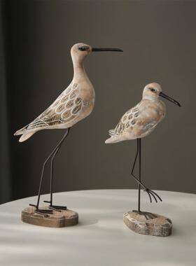 地中海覆古立体海鸥海鸟儿童房样板房电视柜简约家居酒柜装饰摆件