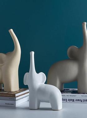 摆件家居饰品创意客厅北欧陶瓷动物小摆件酒柜电视柜卧室玄关摆设