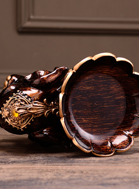 A欧式复古大象摆件 客厅家w居装饰多功能干果盘乔迁吉祥招财送礼