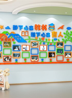 教师风采展示墙贴l师资形象简介绍文化墙布置幼儿园环创主题墙成