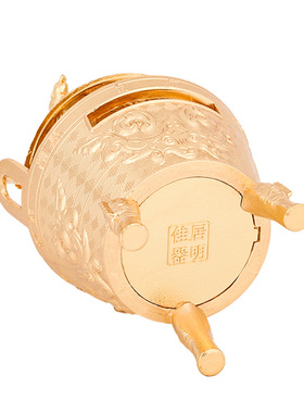 现货2022虎年李居明吉t祥物鼠牛六合生肖财箱财神鼎招财客厅摆件