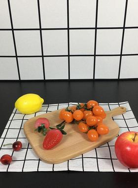 厨房橱柜仿真蔬菜水果样板房展厅家居装饰品摆件不锈钢锅组合套装