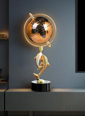 轻奢地球仪摆件高档玄关家居客厅桌面书房电视柜酒柜办公室装饰品