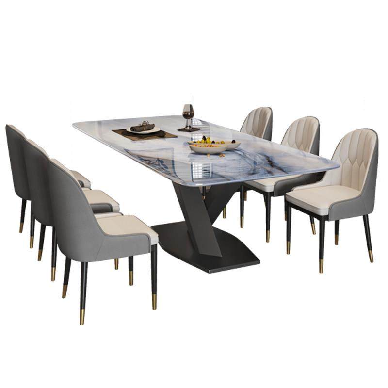 超晶石餐桌小户型家用高端西餐厅微晶石奢石长方形交叉腿吃饭桌子,淘宝优惠券,粉丝福利购,淘宝优惠卷