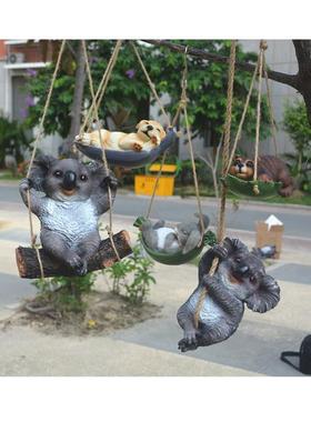 园林摆件花园庭院景观考拉动物田园摆设彷真挂件兔狗工艺礼品摆饰