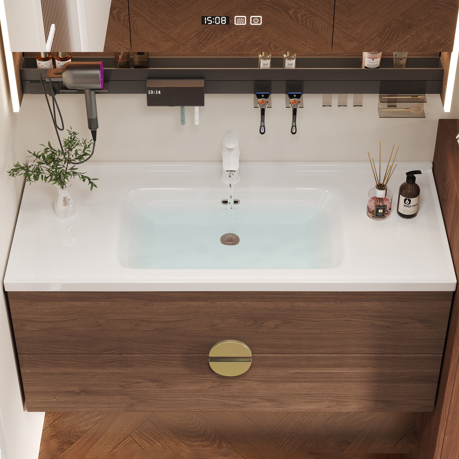 惠达现代中古风浴室柜组合陶瓷一体盆卫生间洗手洗脸盆池柜洗漱台,淘宝优惠券,粉丝福利购,淘宝优惠卷