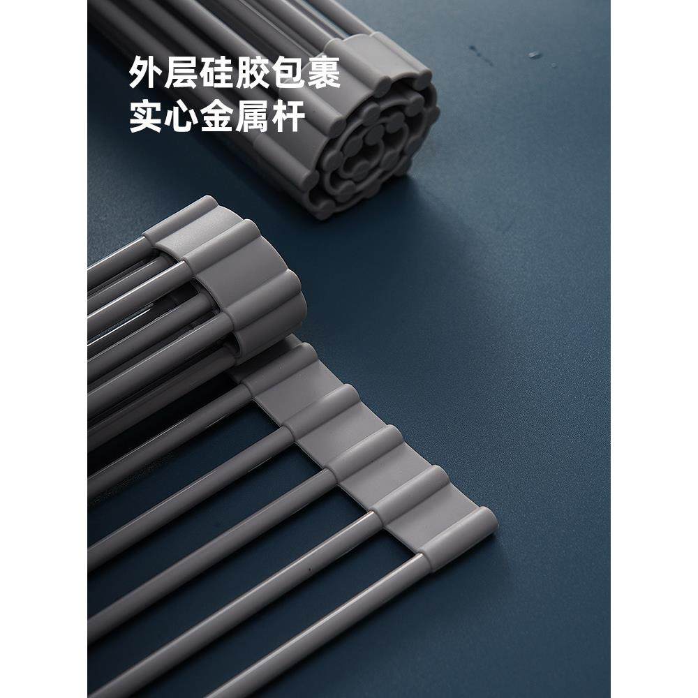 紫顺厨房可折叠硅胶排水管架，排水管篮，卷式排水管碗，排水管垫,淘宝优惠券,粉丝福利购,淘宝优惠卷