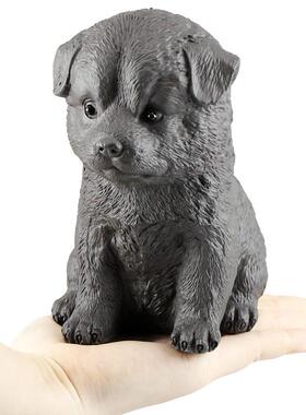 创意陶瓷狗摆件工艺品客厅家居桌面 茶宠紫砂田园犬生肖