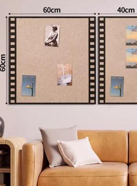 照片展示墙氛围感毛毡板照片墙高级感客厅电视墙入户门口墙面装饰