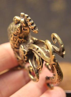 实心纯黄铜大公鸡化解婚外情铜生肖雄鸡家居装饰品桌面茶台摆件