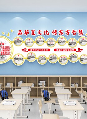 中国历史朝代顺序演化图墙贴环创中小学幼儿园传统U文化主题墙布