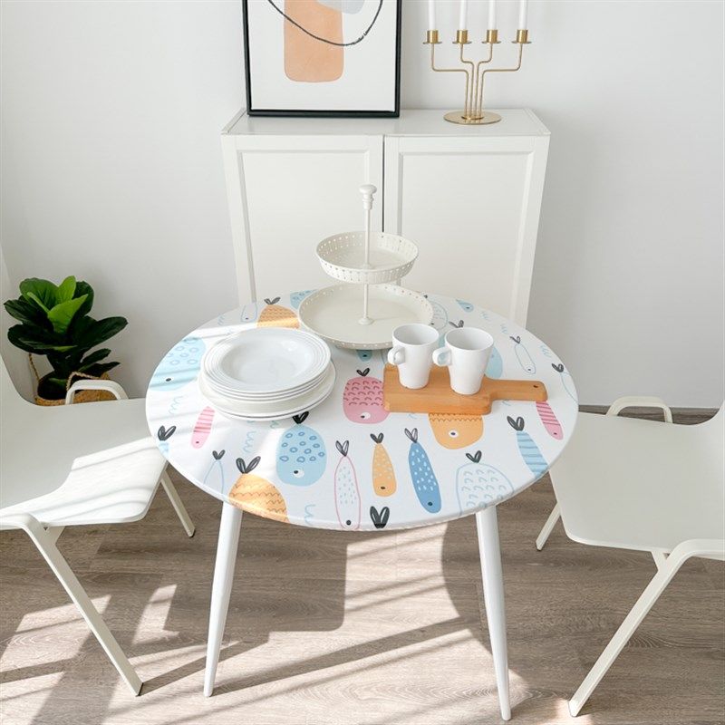 卡通防水防油免洗防滑大圆桌布布艺全包裹桌垫茶几X布幼儿园简约,淘宝优惠券,粉丝福利购,淘宝优惠卷