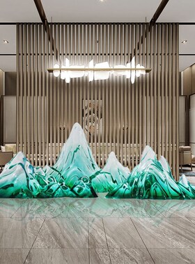 透明树脂雕塑假山摆件家居创意抽象售楼部M别墅酒店会所等软装饰