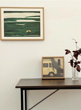 小众复古森系组合装饰画r客厅沙发背景墙卧室斗柜挂画艺术画芯定