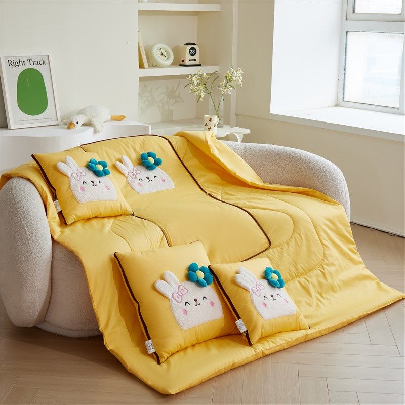 精选全棉 抱枕被子两用折叠车用抱枕二合一枕头被便携式午睡沙发,淘宝优惠券,粉丝福利购,淘宝优惠卷