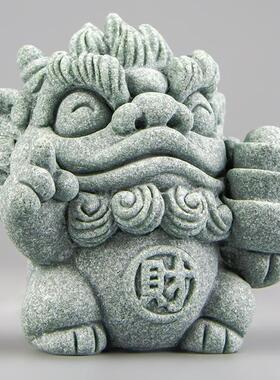 国潮青砂石小萌兽创意桌面家居办公室装饰品茶宠茶玩摆件鱼缸造景