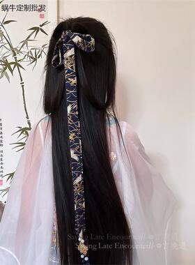 中国风红色束发发带古风