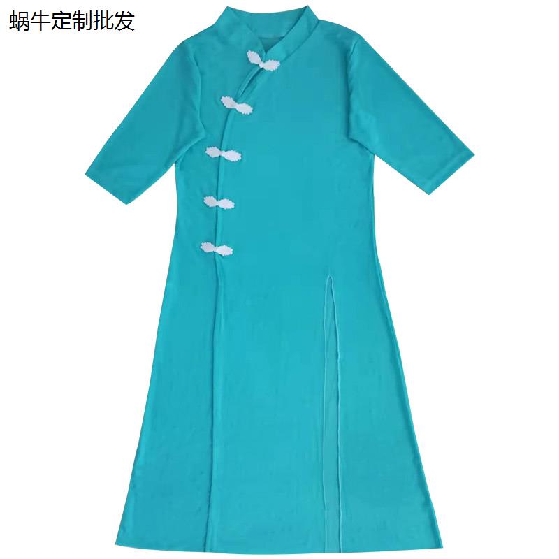 古典舞服装广场舞套装伞舞舞蹈表演服女扇子舞飘逸民族风演出服 - 图3