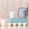 Travel tea set portable set one pot four cups ceramic quick cup home outdoor camping tea set national trend small set