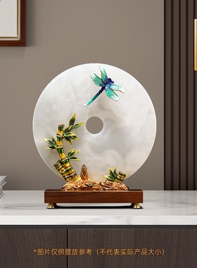 优选节节高升玉石平安扣摆件客厅入户玄关酒柜轻奢装饰品乔迁新居