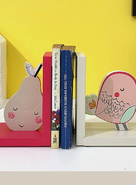 优选卡通小鸡书挡摆件现代简约书房桌面书立儿童房家居卧室书靠装