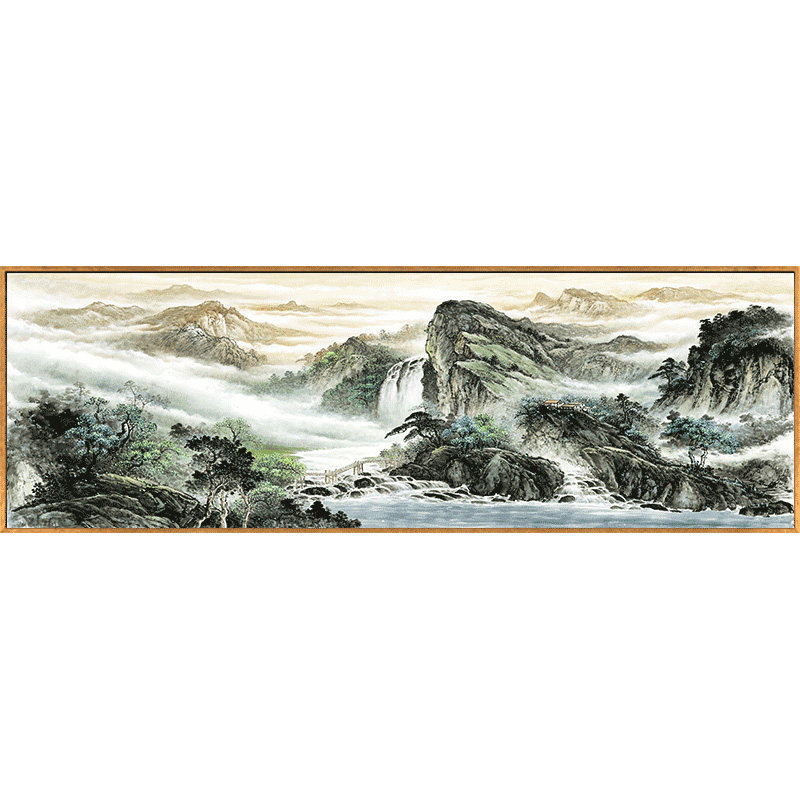 优选客厅装饰画新中式山水画办公室挂画横幅中国风沙发背景墙风水,淘宝优惠券,粉丝福利购,淘宝优惠卷