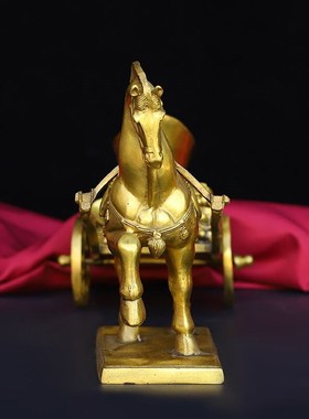 优选全铜马拉元宝摆件家居客厅装饰办公室现代工艺品铜马开业礼品