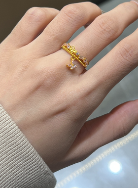 仙子流苏戒指四月春痕蝴蝶