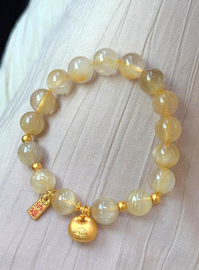 古法新中式金发晶金镶福牌